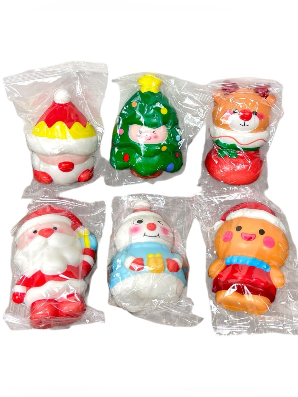 Holiday Character Squishy Toy Set - Assorted Colors